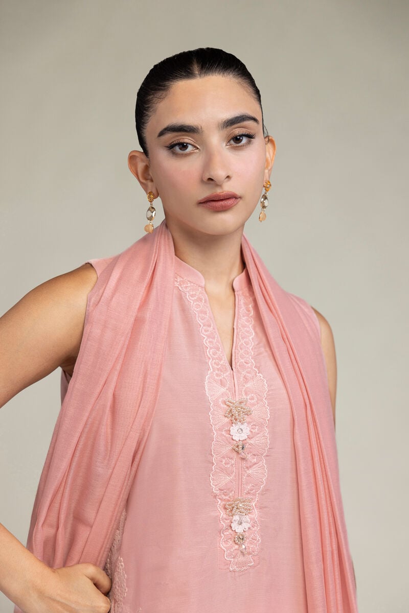 Floral Pink Dupatta