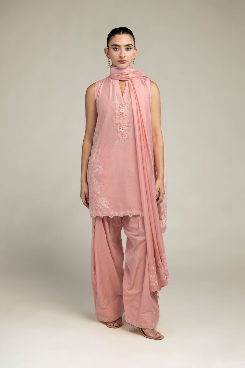 Floral Pink Dupatta