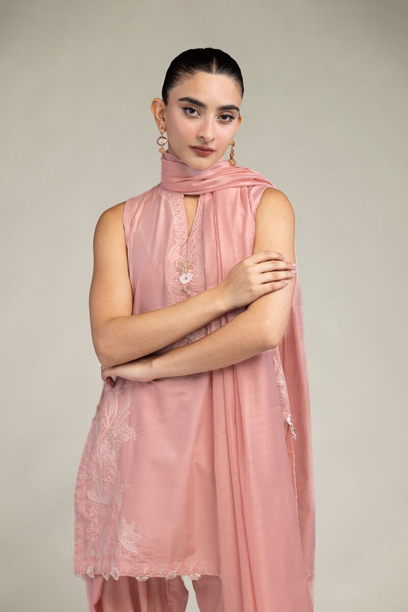Floral Pink Dupatta