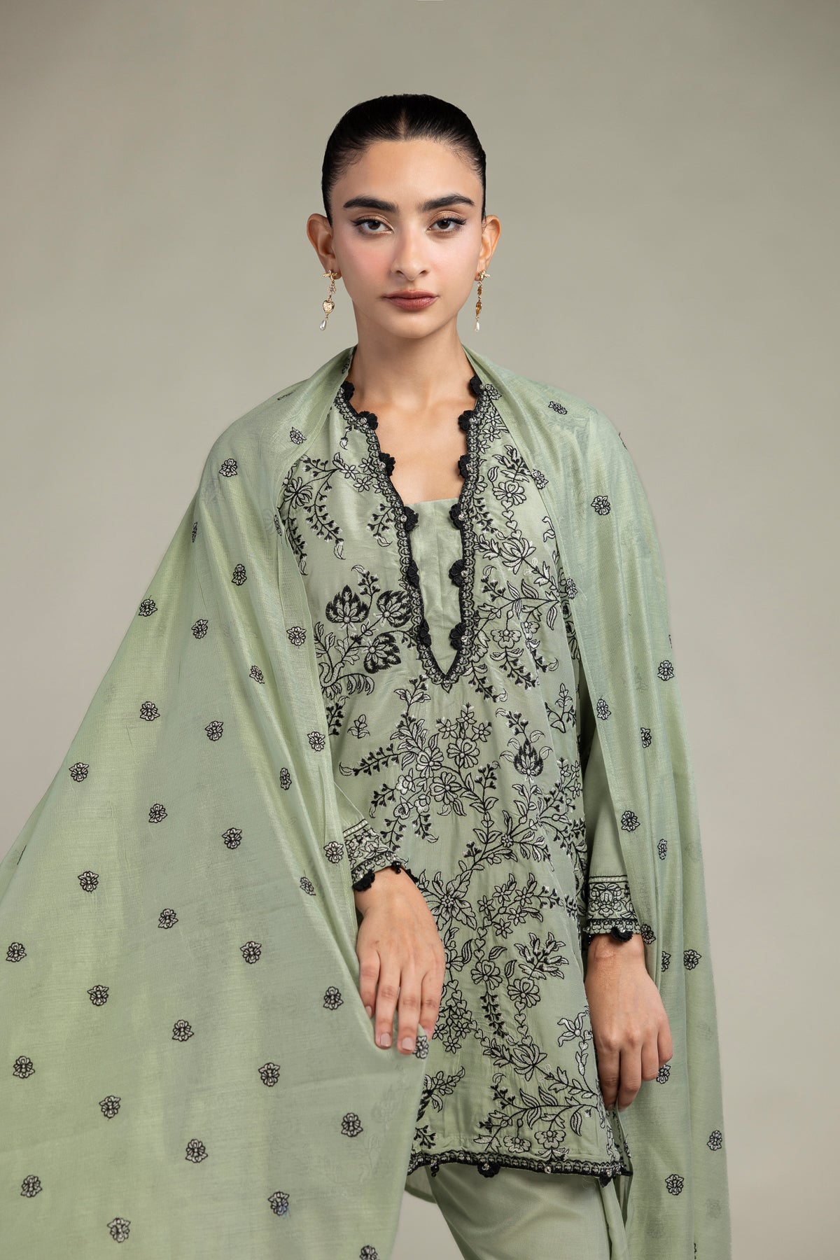 Floral Cotton Dupatta