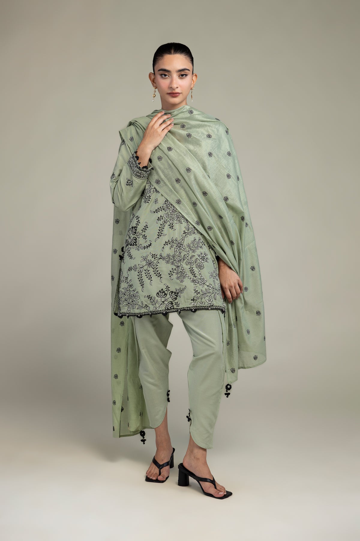 Floral Cotton Dupatta