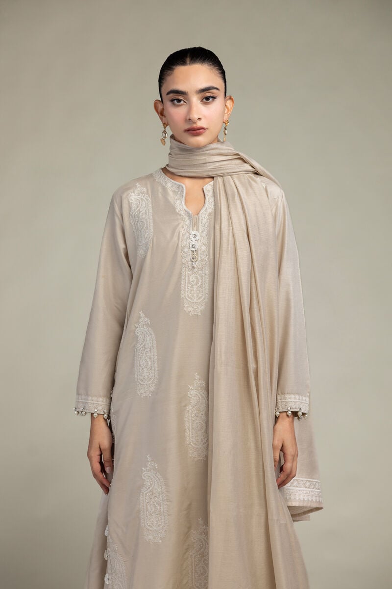 Paisley Beige Dupatta