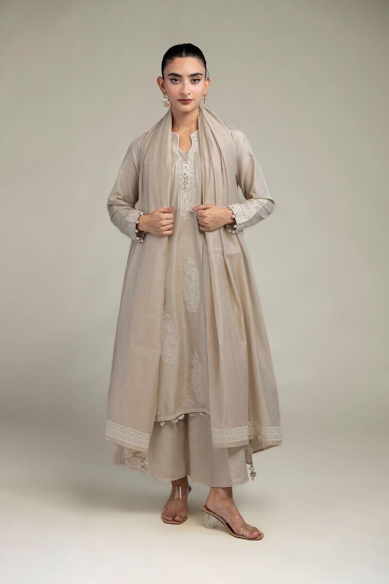 Paisley Beige Dupatta