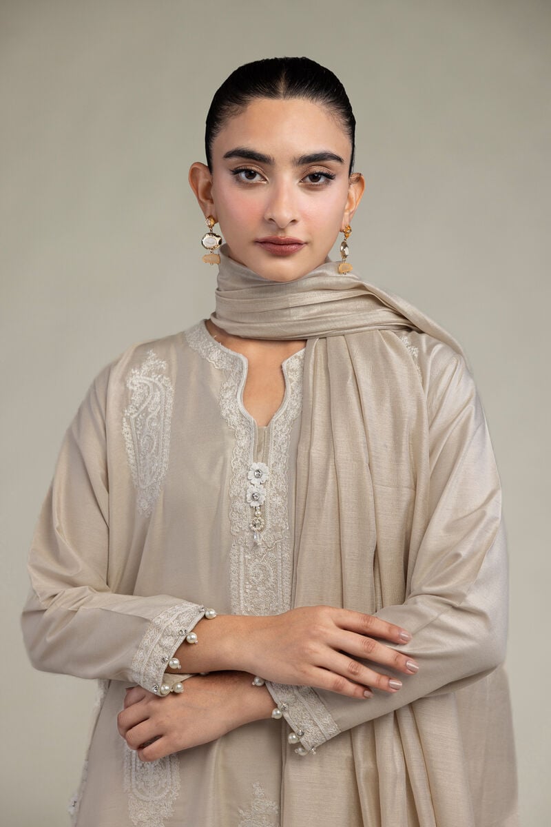 Paisley Beige Dupatta