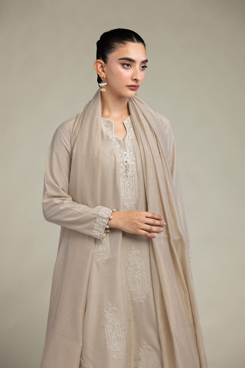 Paisley Beige Dupatta