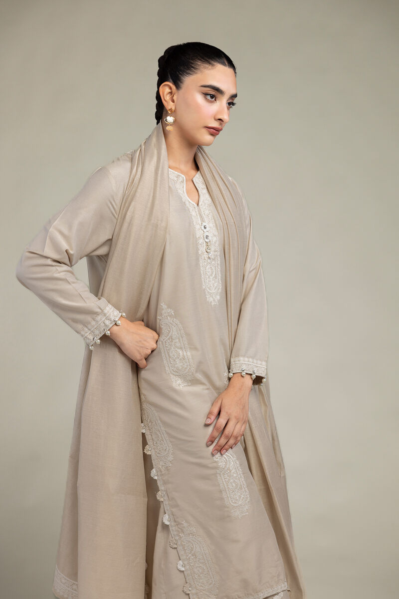 Paisley Beige Dupatta