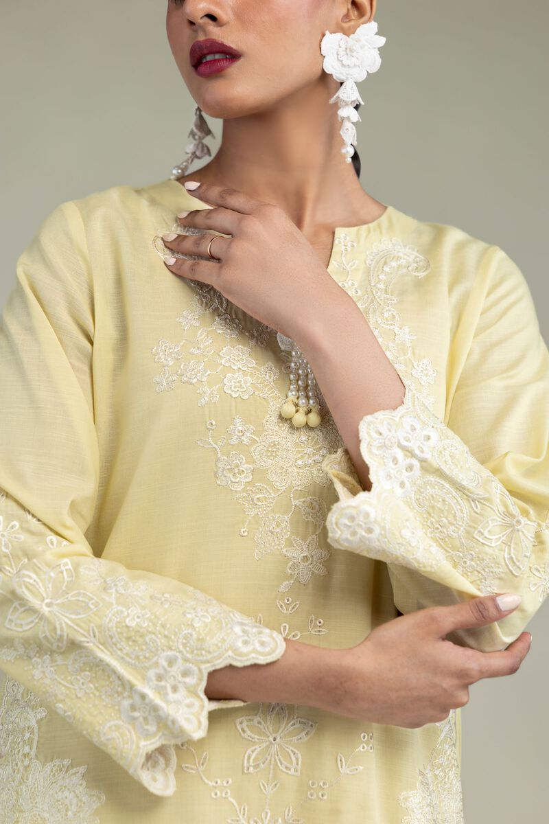 Silk V-Neck Kurta