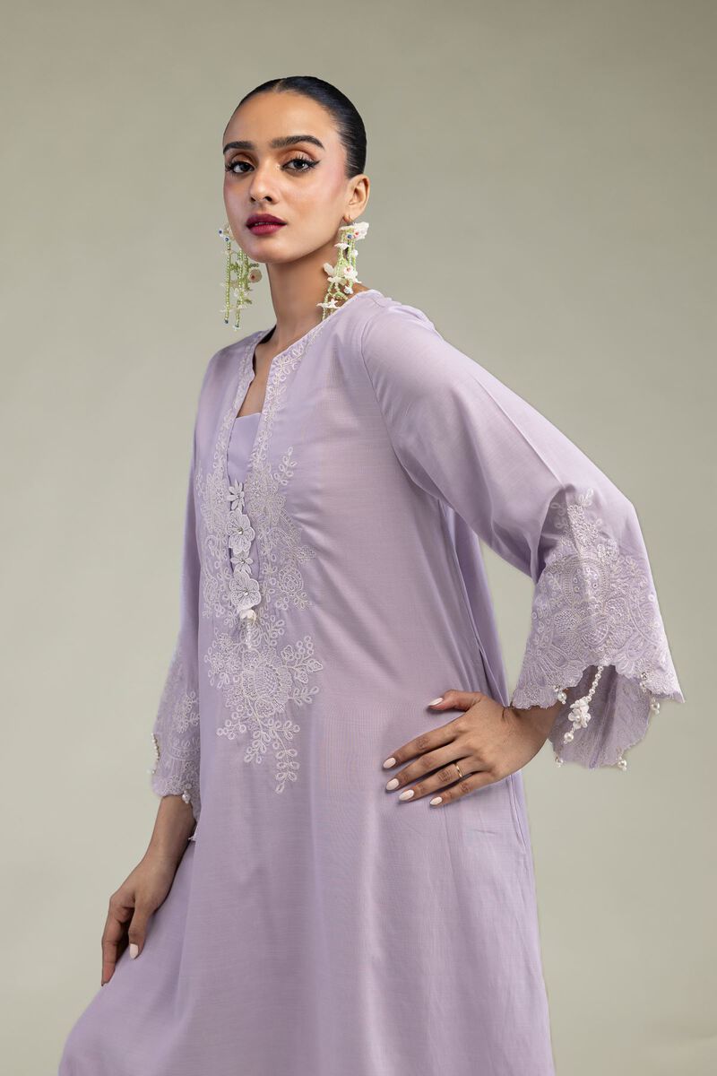 Lavender Silk Kurta