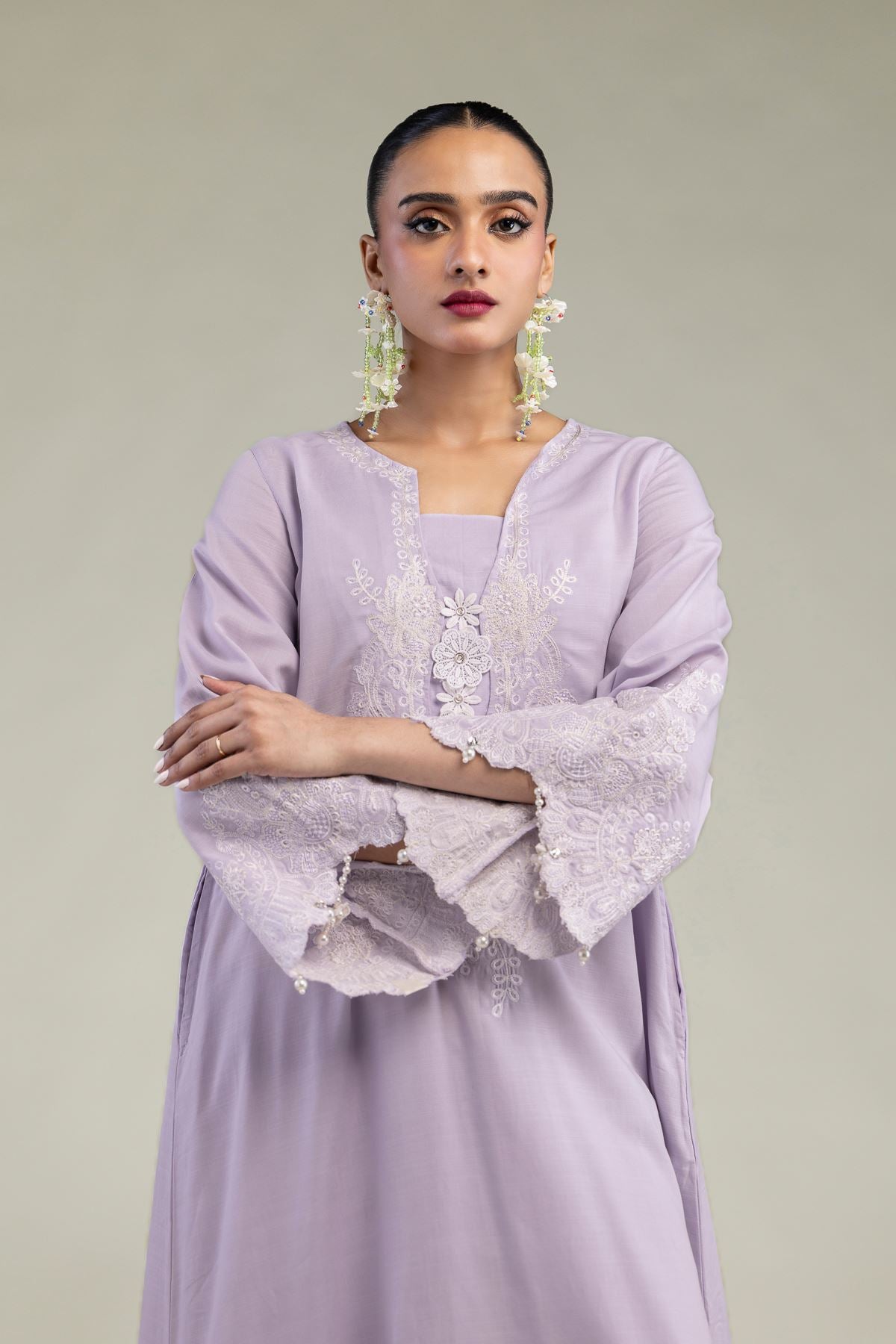 Lavender Silk Kurta