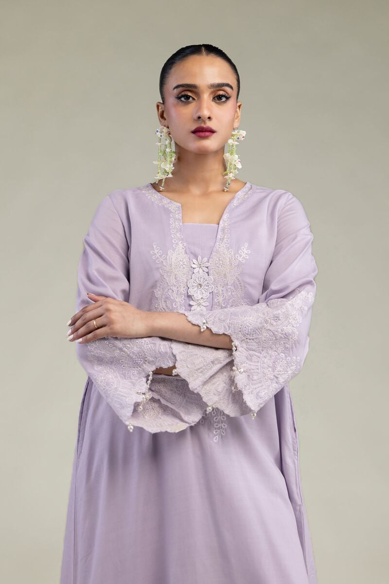 Lavender Silk Kurta