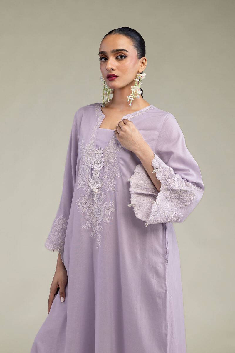 Lavender Silk Kurta