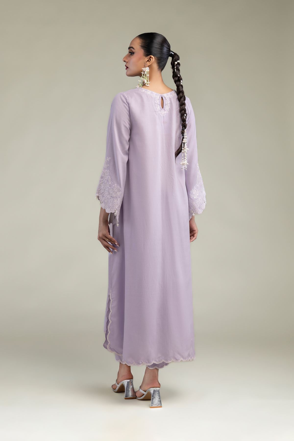 Lavender Silk Kurta