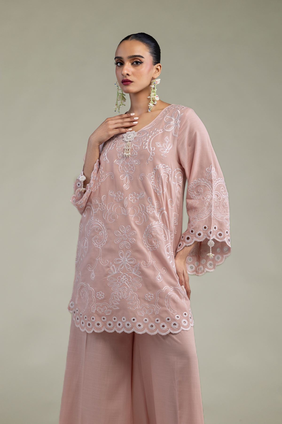 Floral Silk Kurta