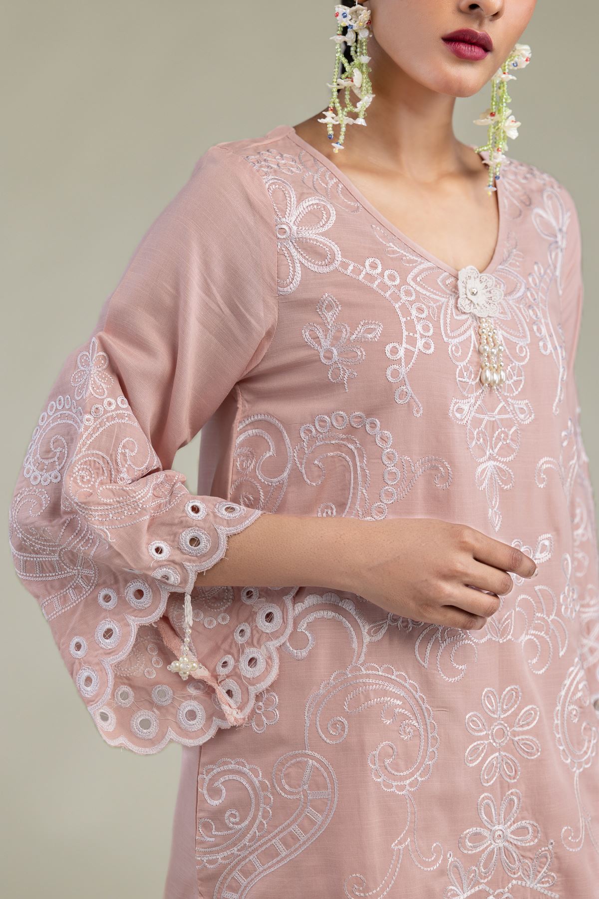 Floral Silk Kurta