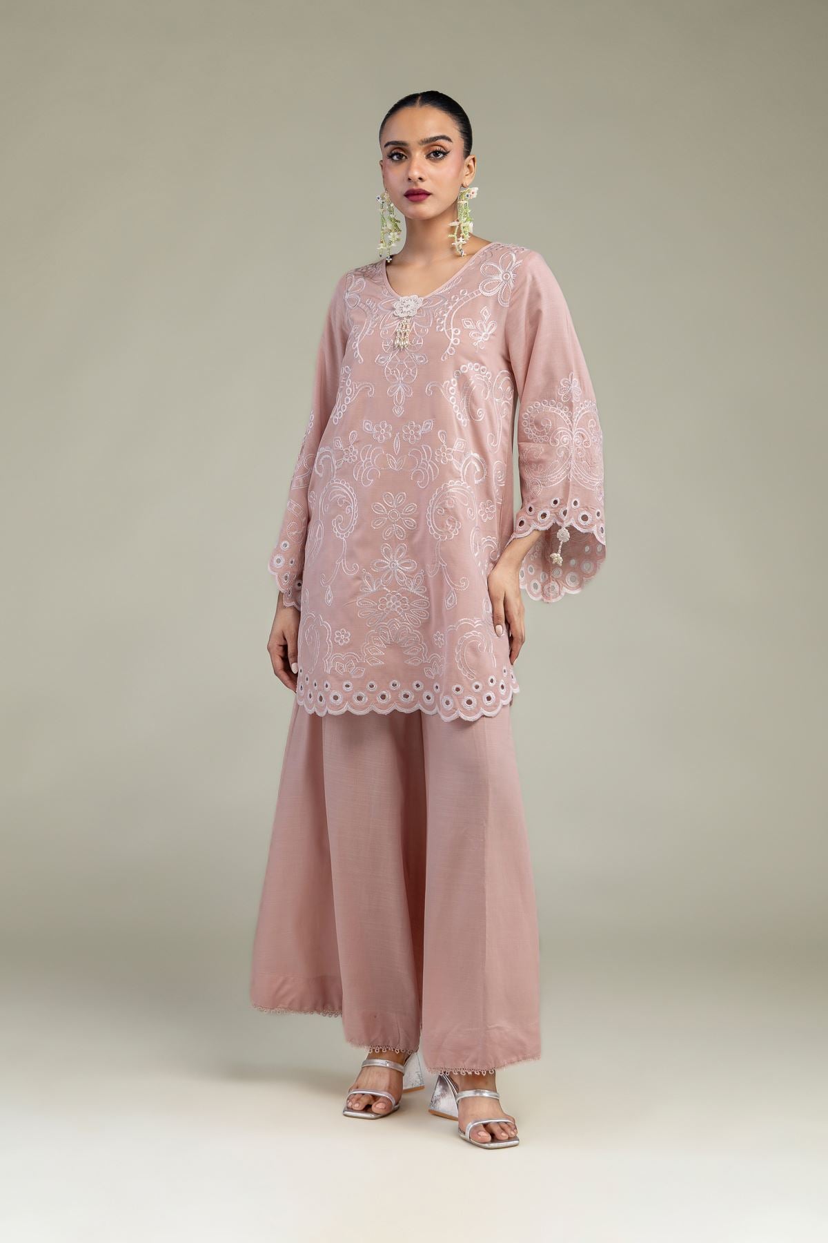 Floral Silk Kurta