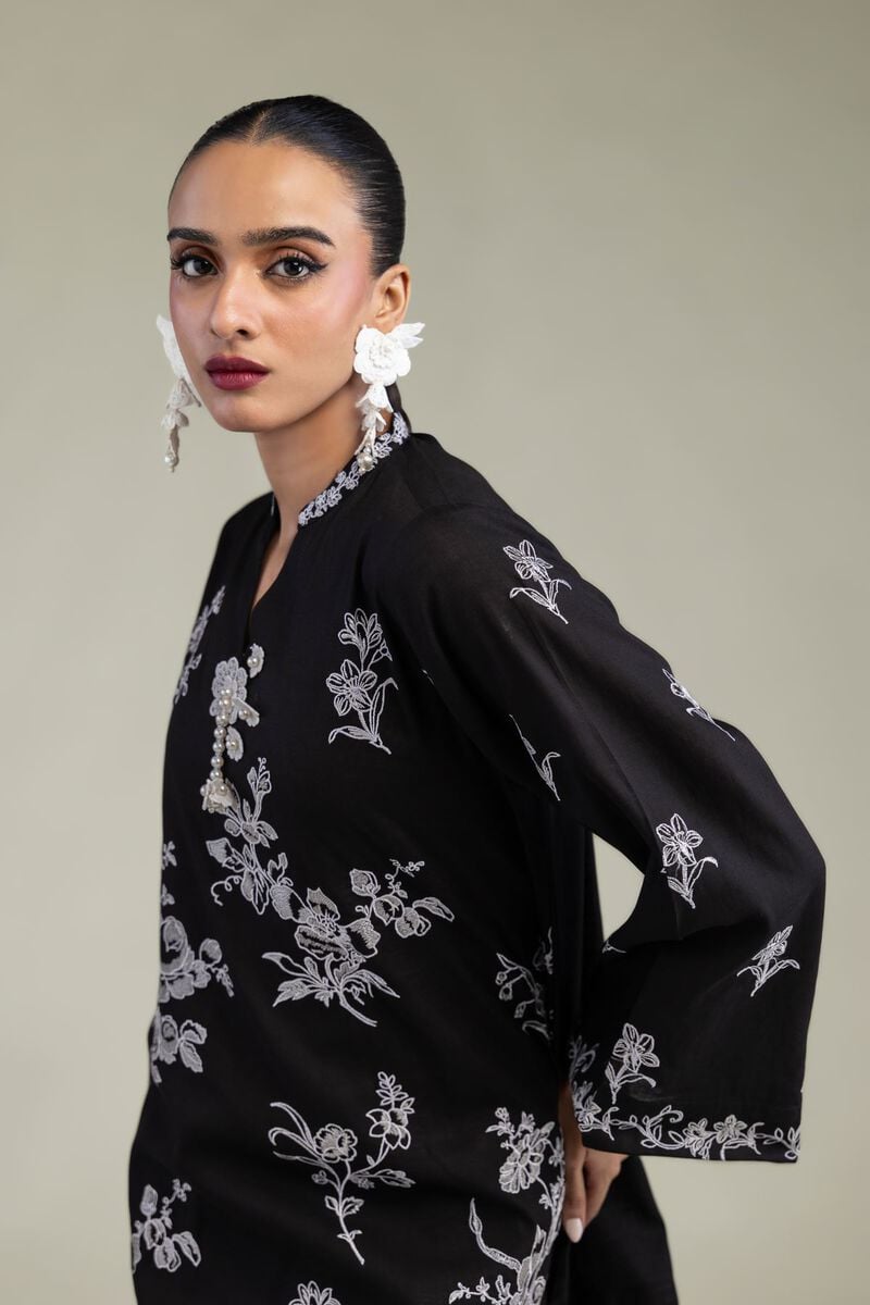 Black Silk Kurta