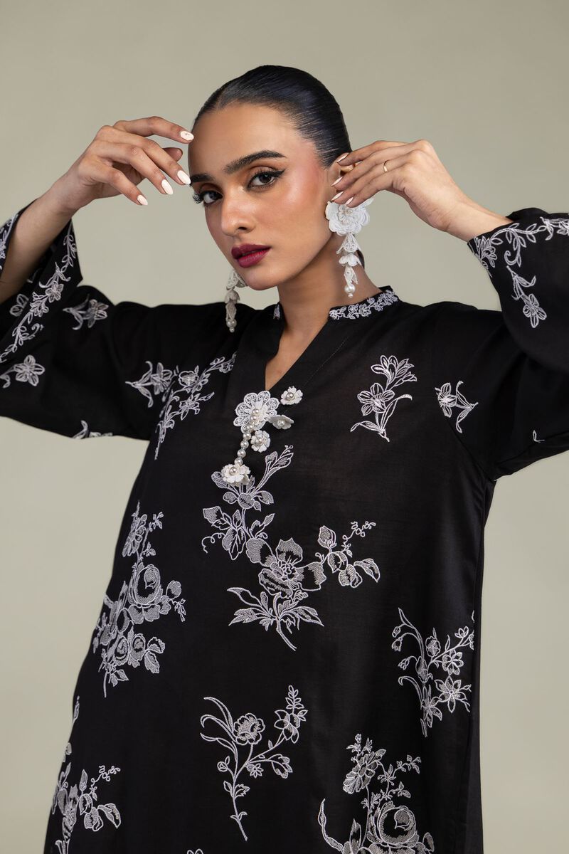 Black Silk Kurta