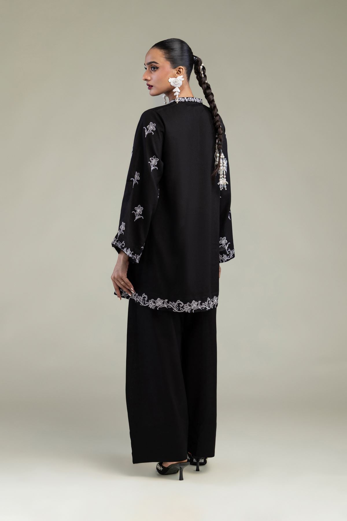 Black Silk Kurta