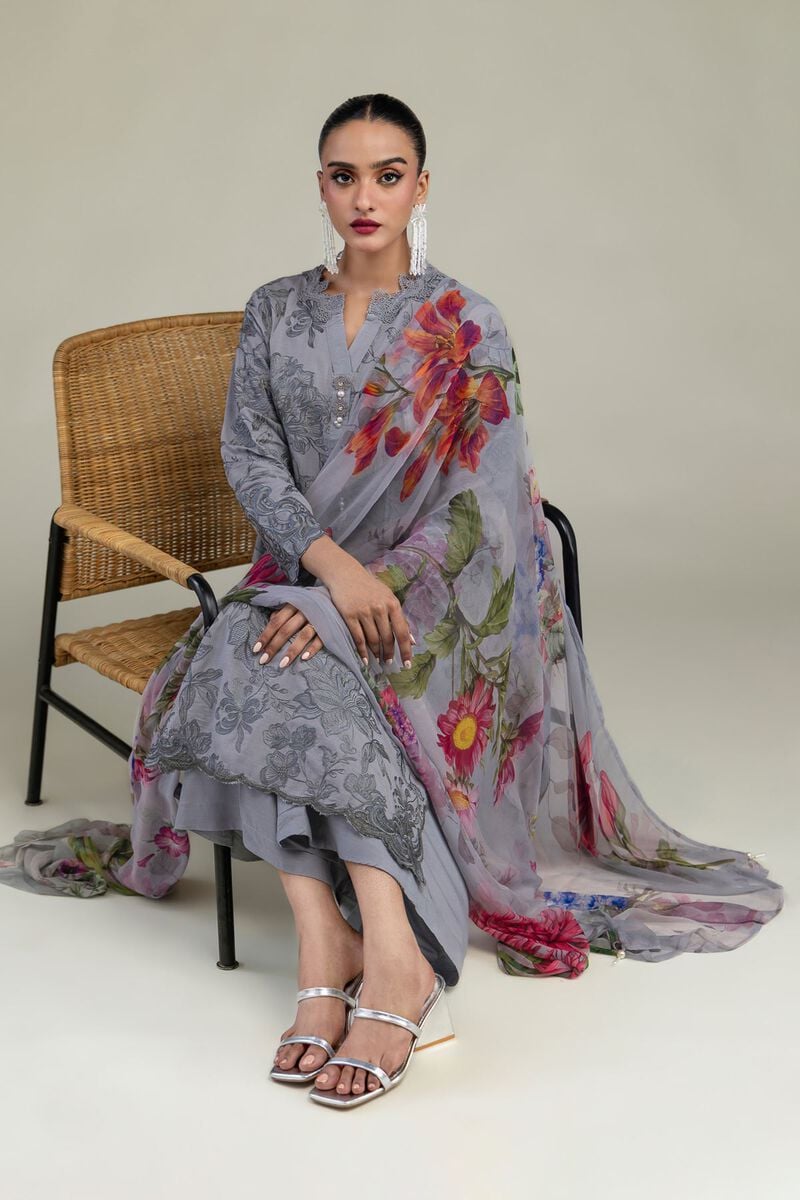 Floral Silk Kurta