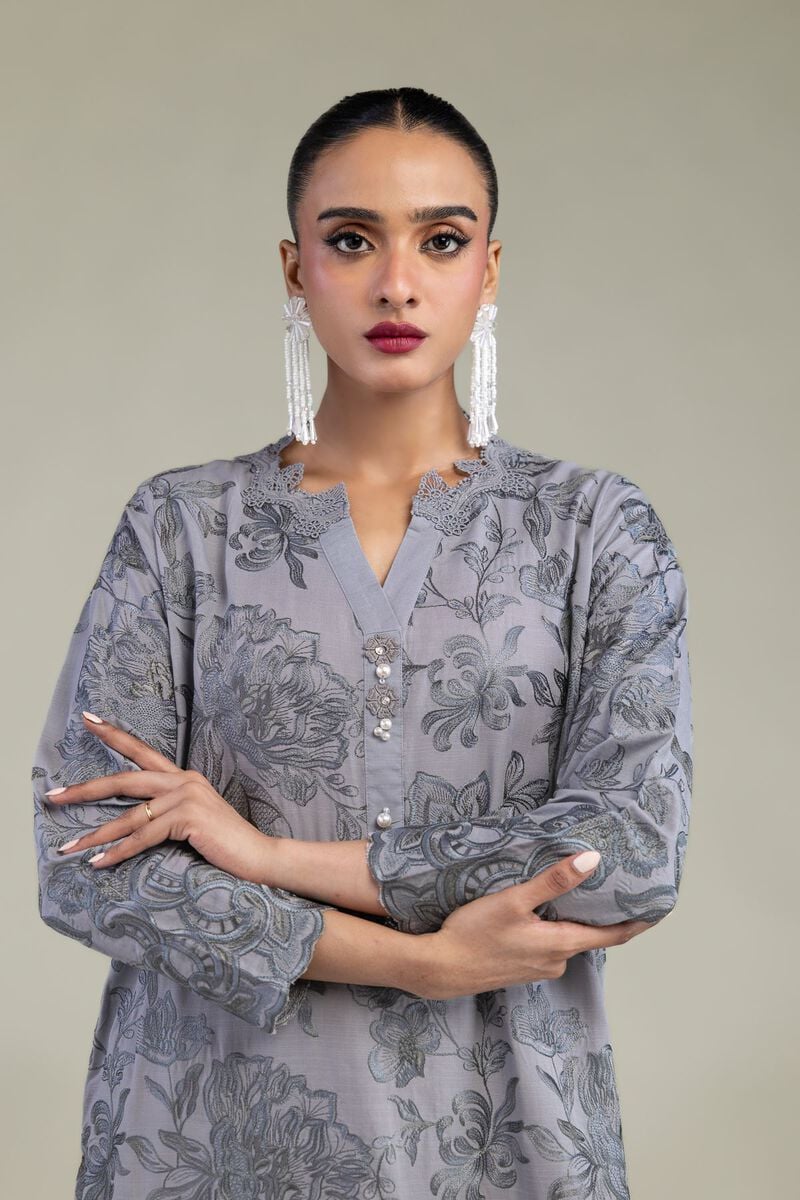 Floral Silk Kurta