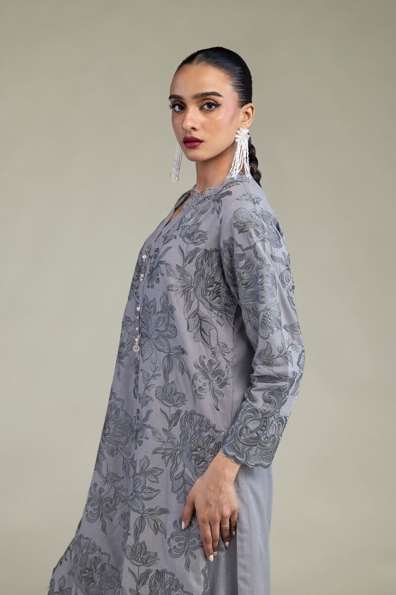 Floral Silk Kurta