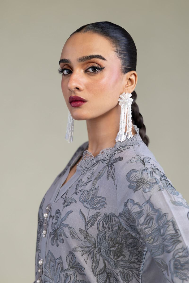 Floral Silk Kurta