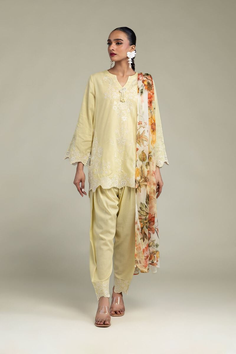 Yellow Silk Shalwar