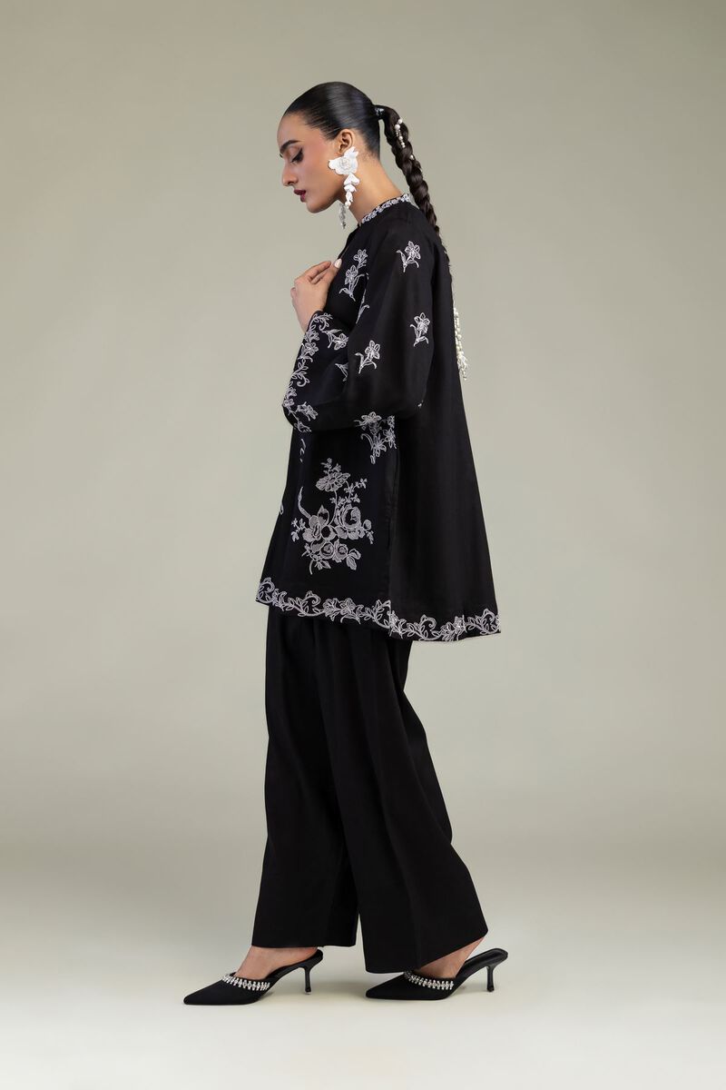 Black Solid Shalwar