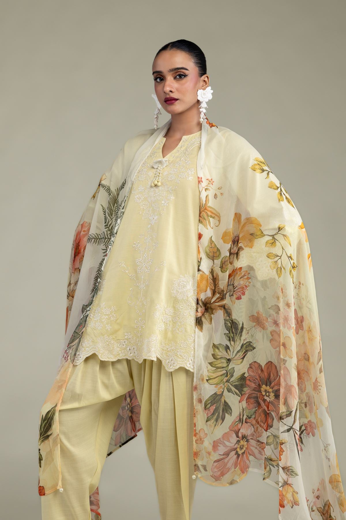 Yellow Chiffon Dupatta