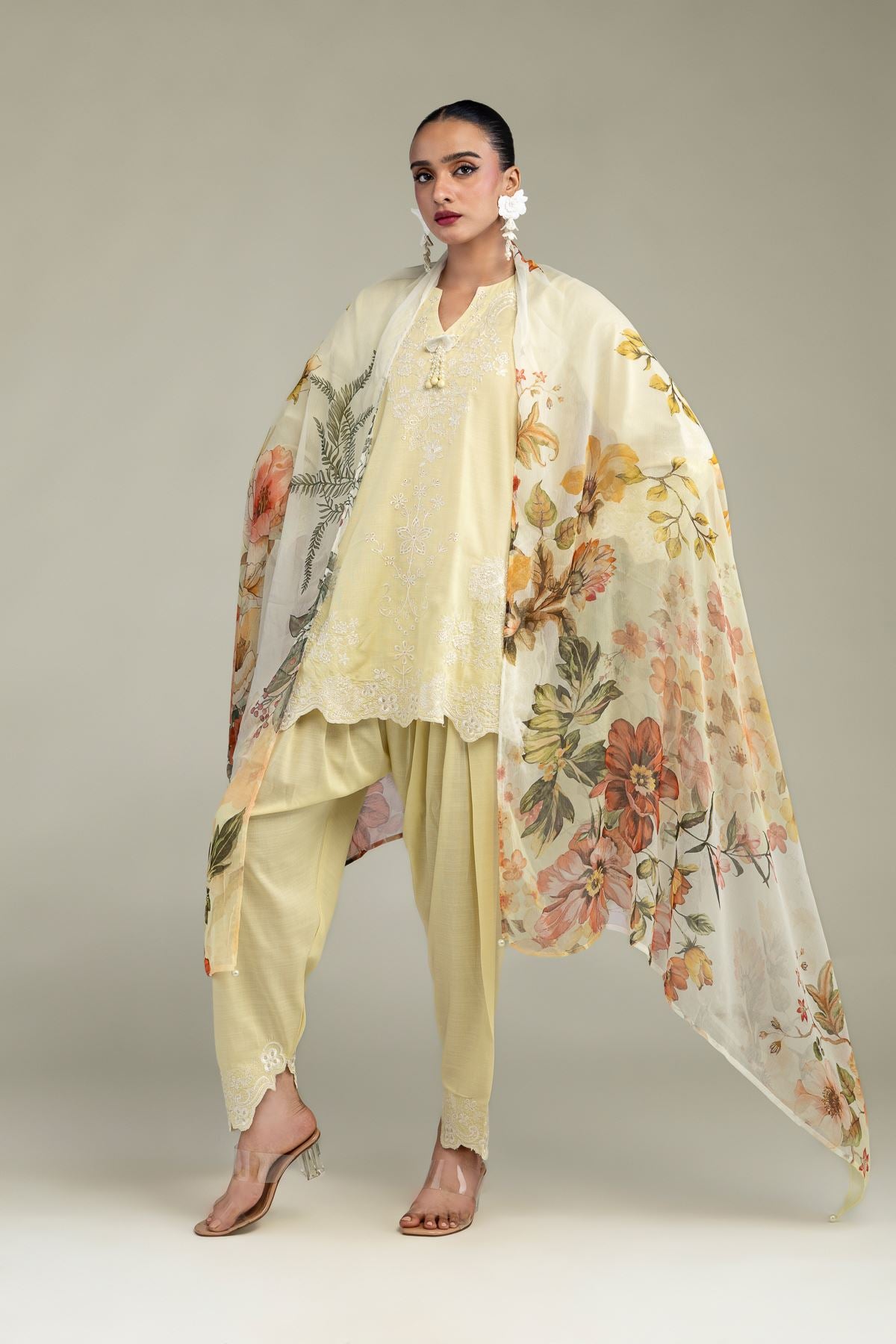 Yellow Chiffon Dupatta