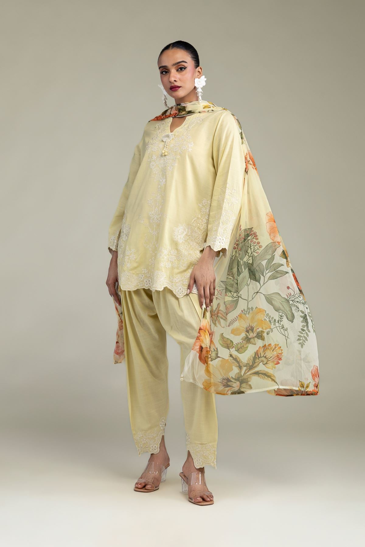 Yellow Chiffon Dupatta