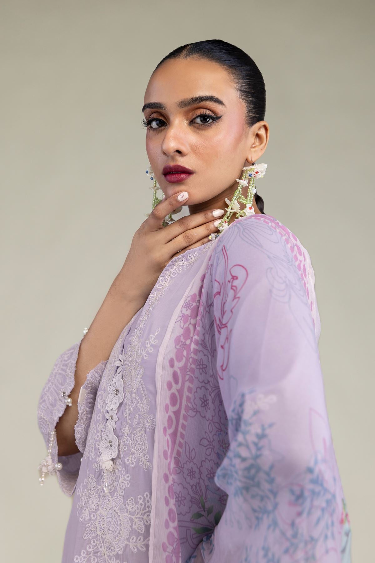 Chiffon Floral Dupatta