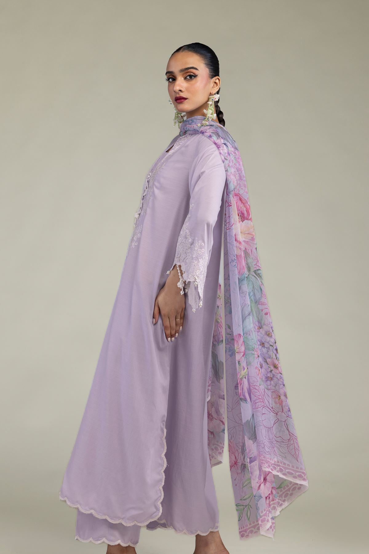 Chiffon Floral Dupatta