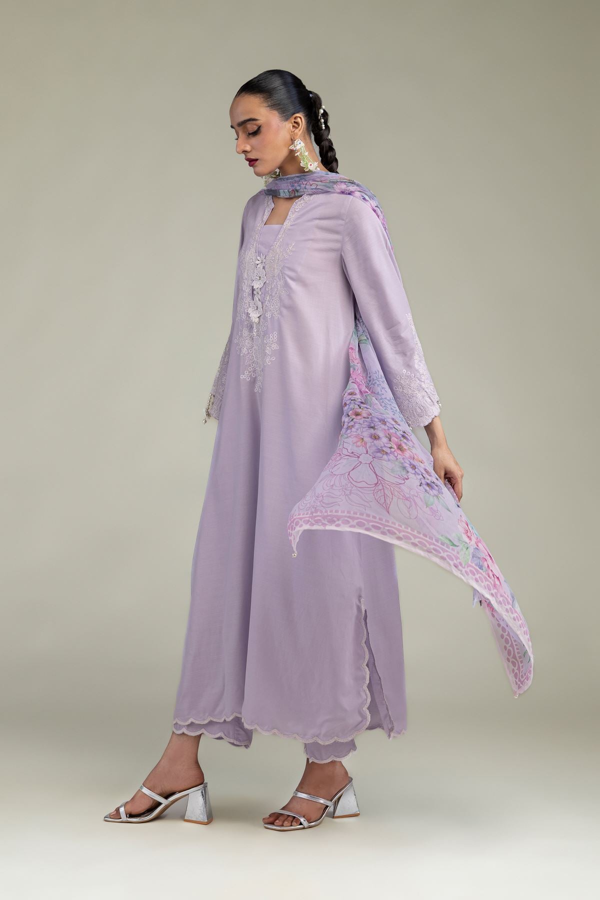 Chiffon Floral Dupatta