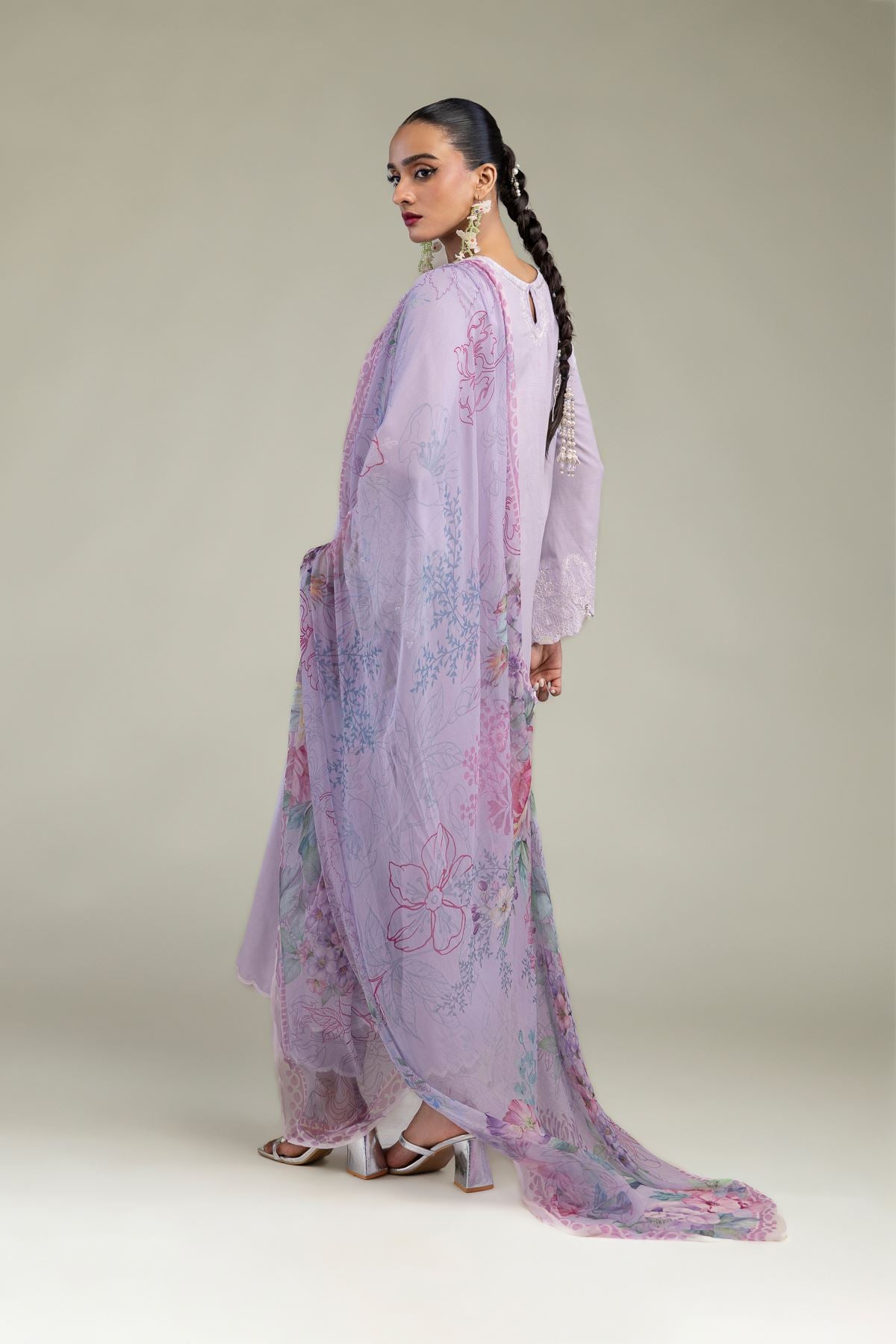 Chiffon Floral Dupatta
