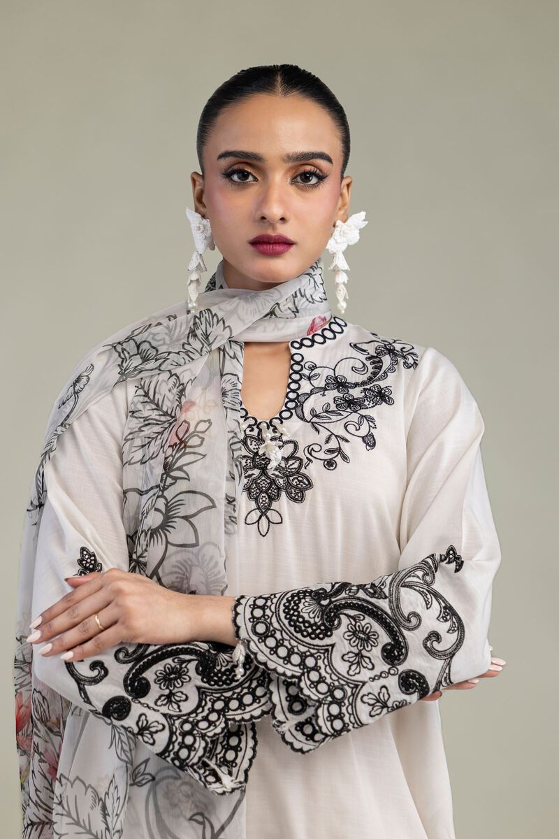 Floral Chiffon Dupatta
