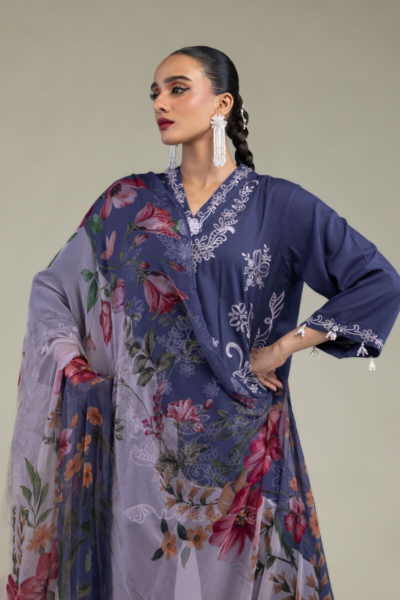 Floral Chiffon Dupatta