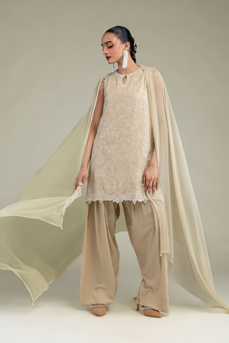 Beige Chiffon Dupatta