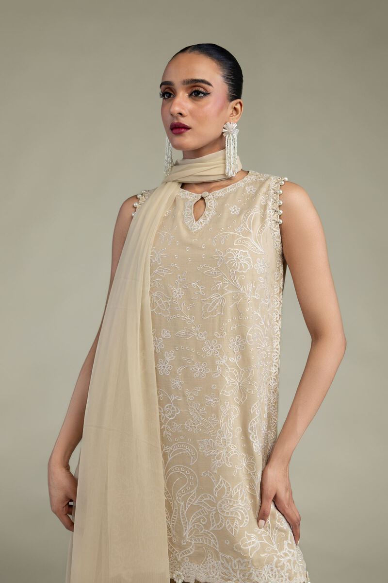 Beige Chiffon Dupatta