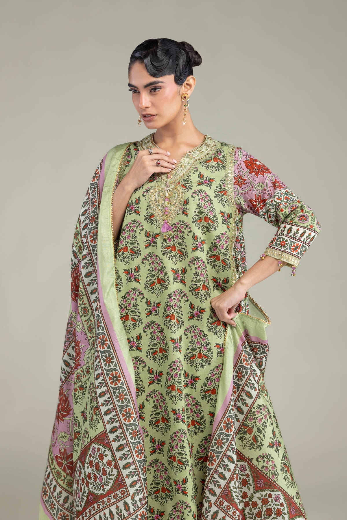 Long Green Kurta