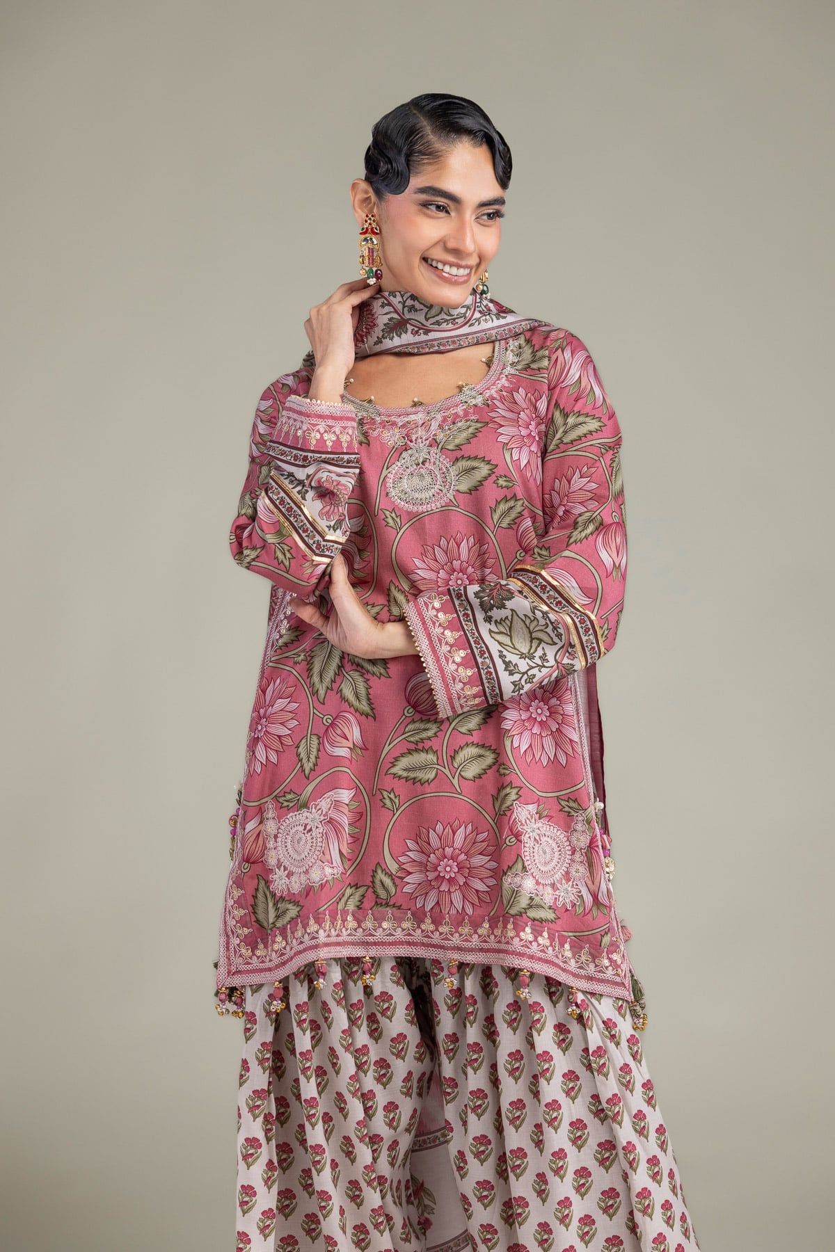 Silk Round-Neck Kurta