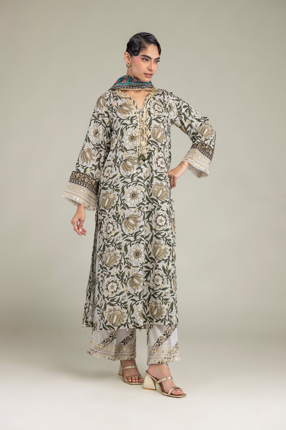 Silk Floral Pants