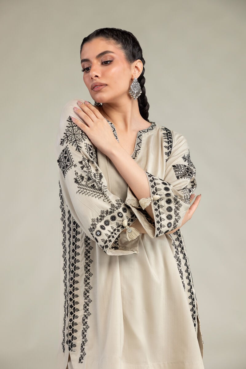 Short Beige Kurta