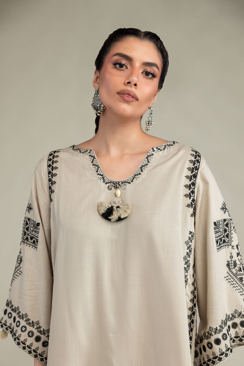 Short Beige Kurta