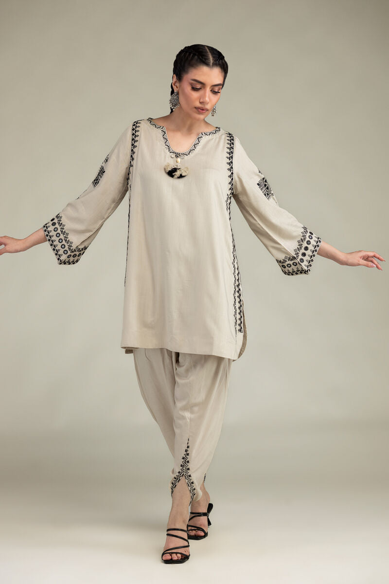 Short Beige Kurta