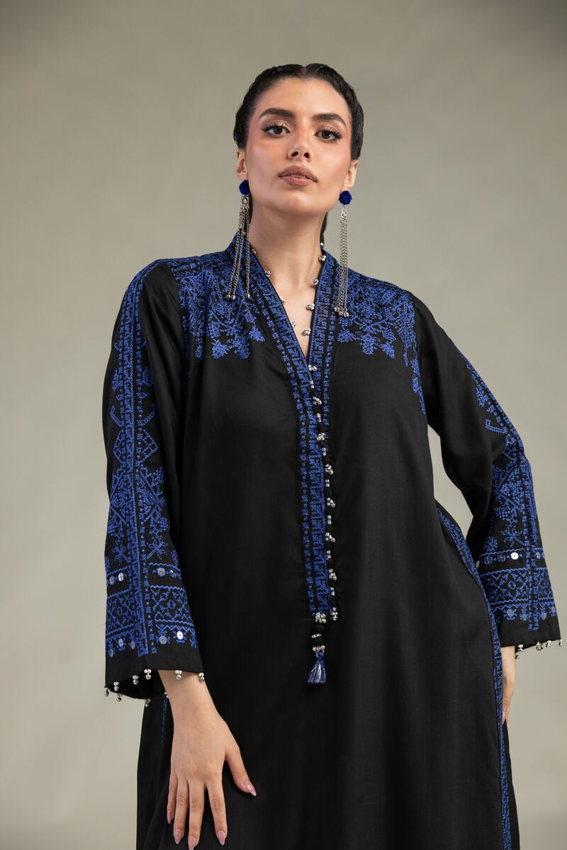 V-Neck Longline Kurta