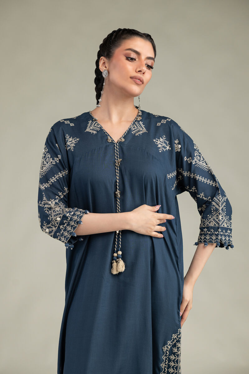 V-Neck Longline Kurta