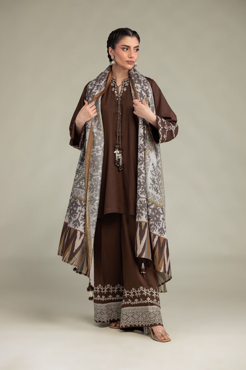 Brown Silk Pants