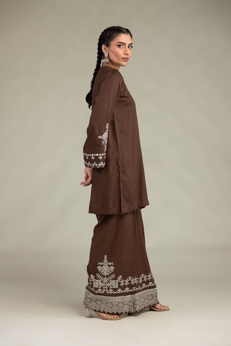 Brown Silk Pants