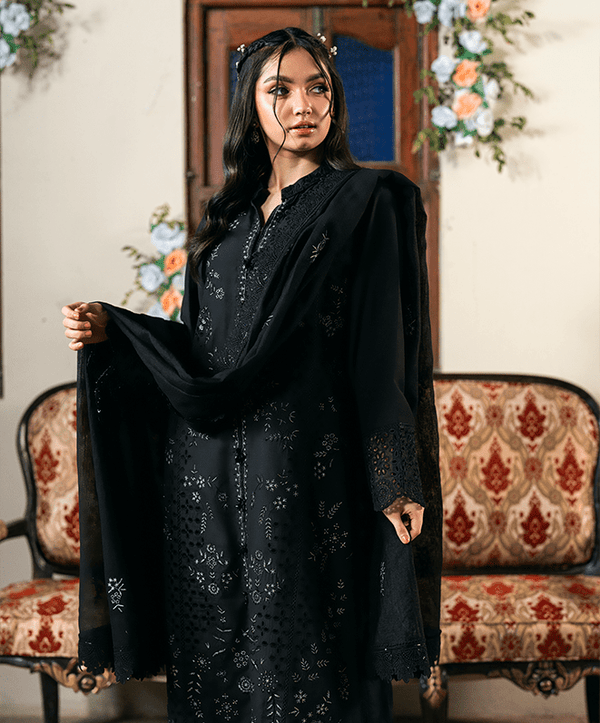 Kaali Ghataa Unstitched Embroidered Suit (3-Piece)